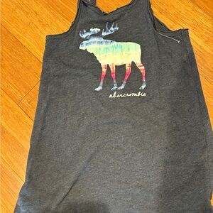 Abercrombie & Fitch Kids Gray Moose Graphic Beach Cover Up